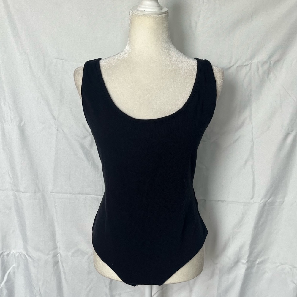 Madewell Tank Thong Bodysuit in Black